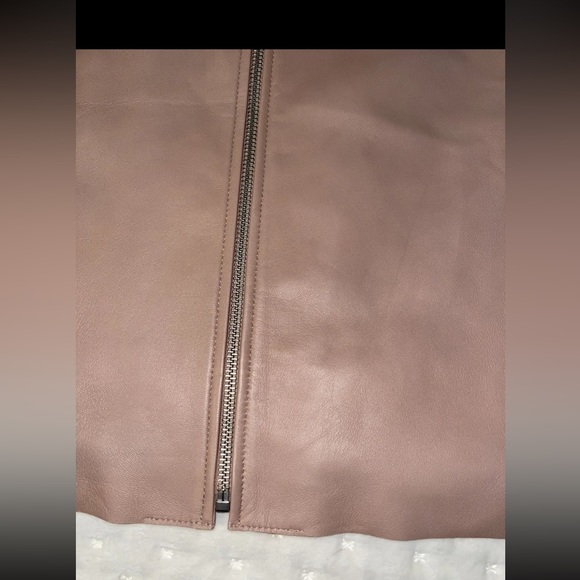 Antonio Melani Blush Tan Cropped 100% soft Leather Jacket, Size Xl NWT $317 - Picture 4 of 10